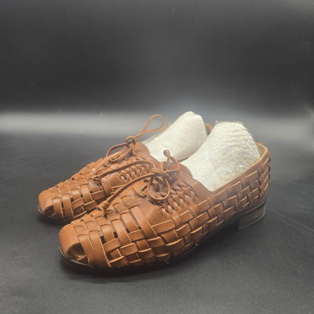 Sam Edelman Rishel Brown Fisherman Sandal Loafer Shoes Size 5 Women Leather